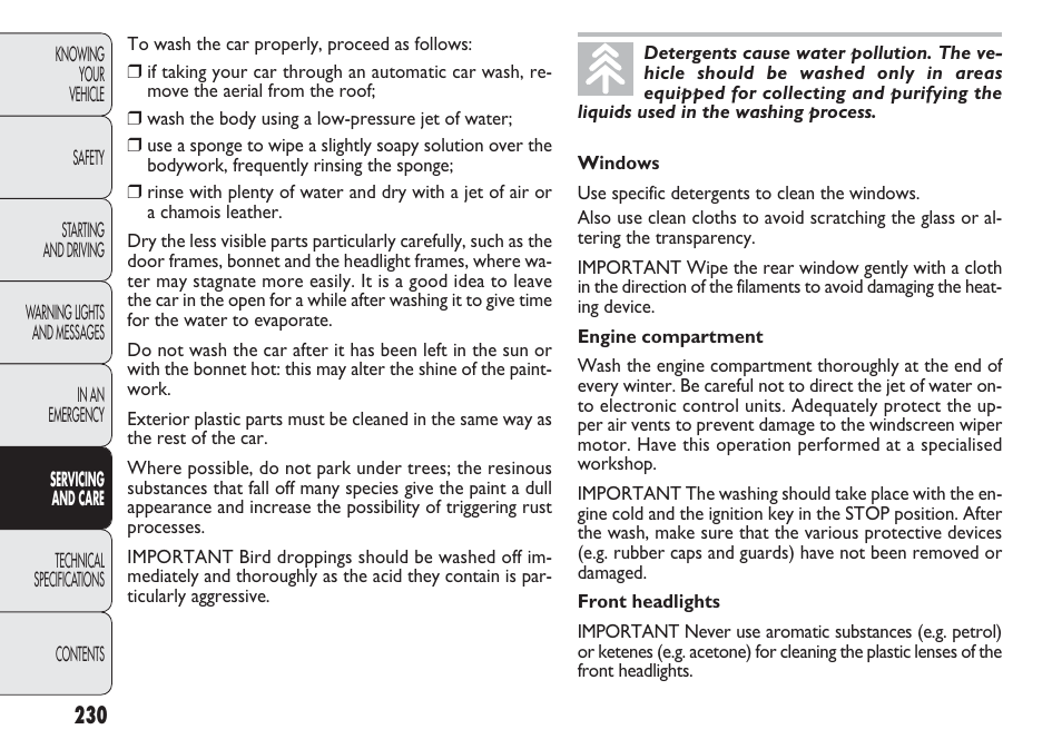 FIAT Punto 2012 User Manual | Page 232 / 271