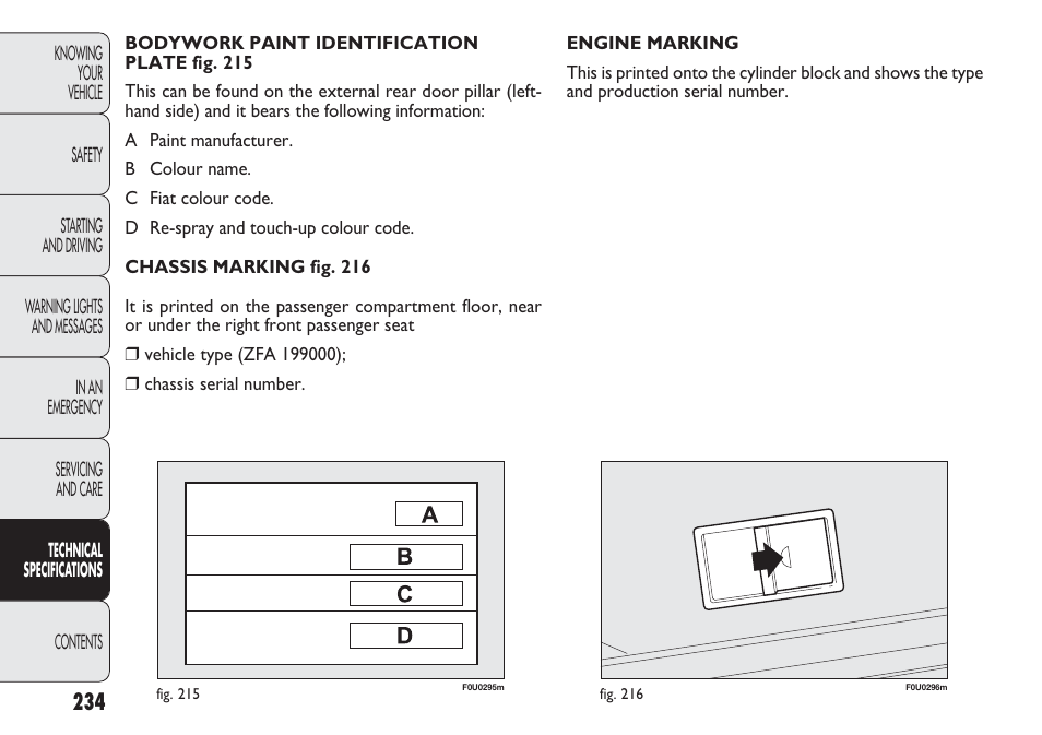 FIAT Punto 2012 User Manual | Page 236 / 271