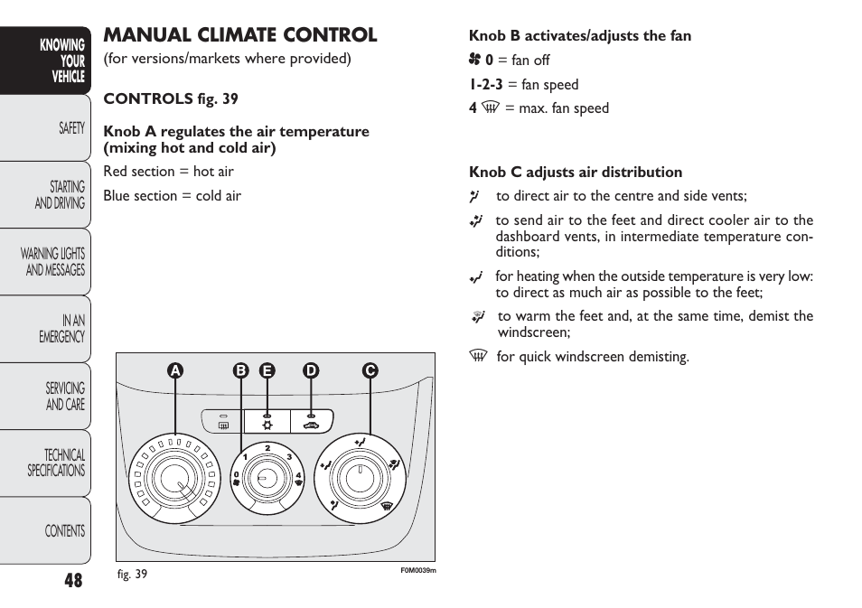 FIAT Punto 2012 User Manual | Page 50 / 271