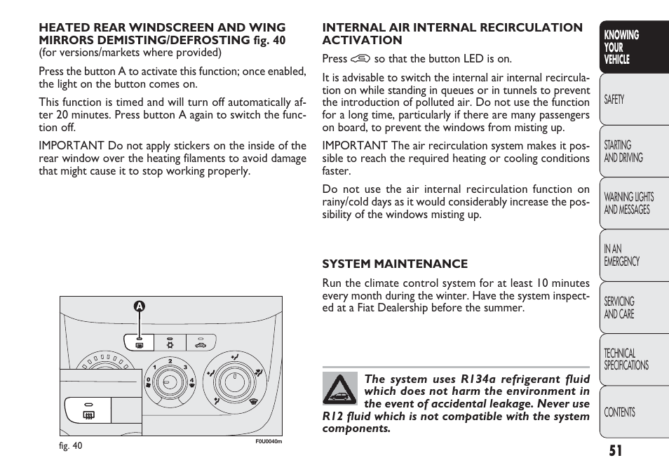 FIAT Punto 2012 User Manual | Page 53 / 271