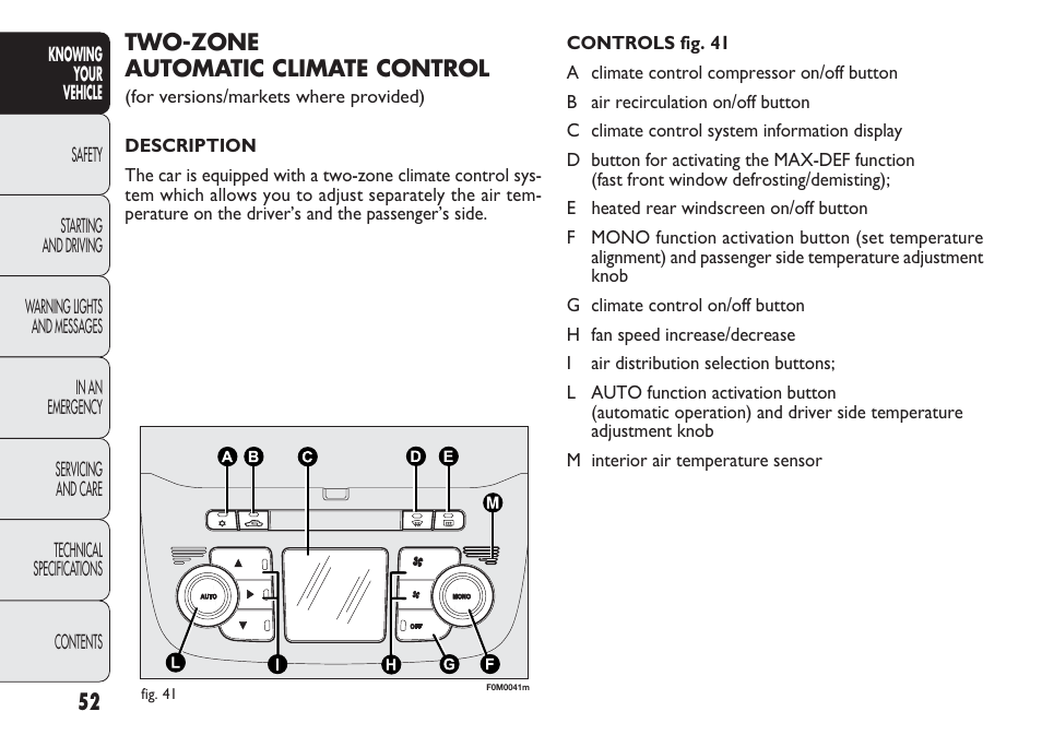 FIAT Punto 2012 User Manual | Page 54 / 271