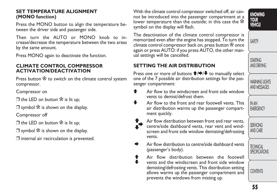 FIAT Punto 2012 User Manual | Page 57 / 271