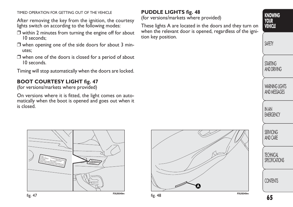 FIAT Punto 2012 User Manual | Page 67 / 271