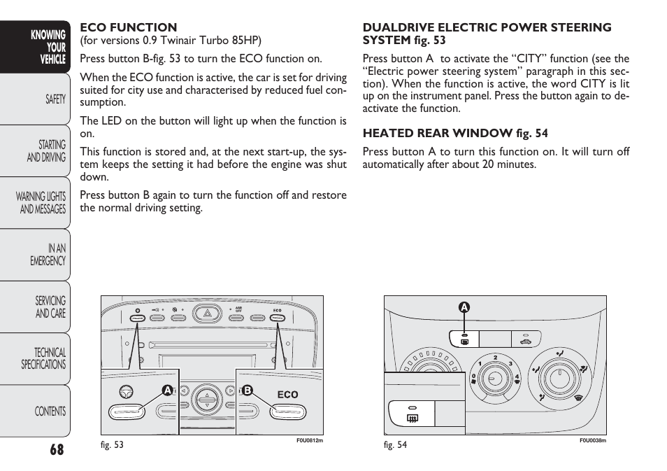 FIAT Punto 2012 User Manual | Page 70 / 271