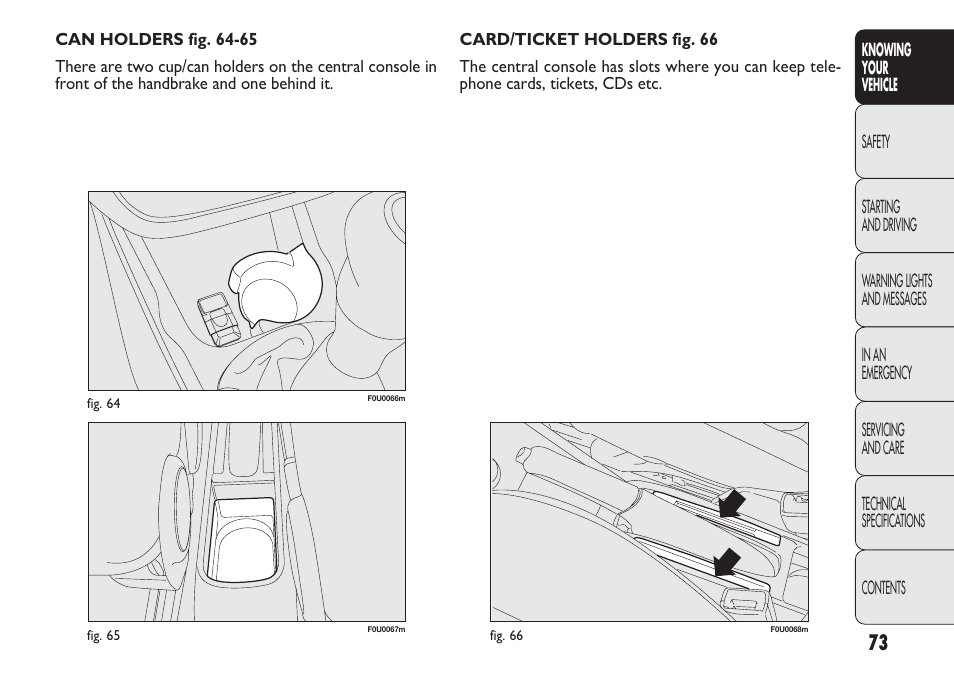 FIAT Punto 2012 User Manual | Page 75 / 271