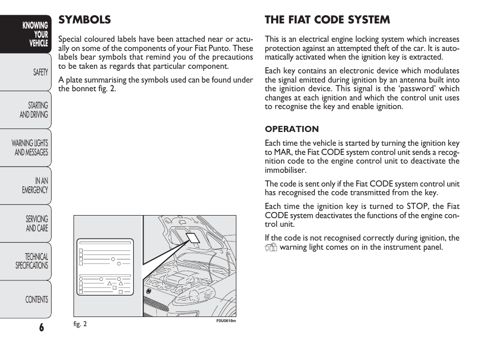 FIAT Punto 2012 User Manual | Page 8 / 271