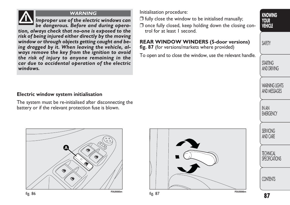 FIAT Punto 2012 User Manual | Page 89 / 271