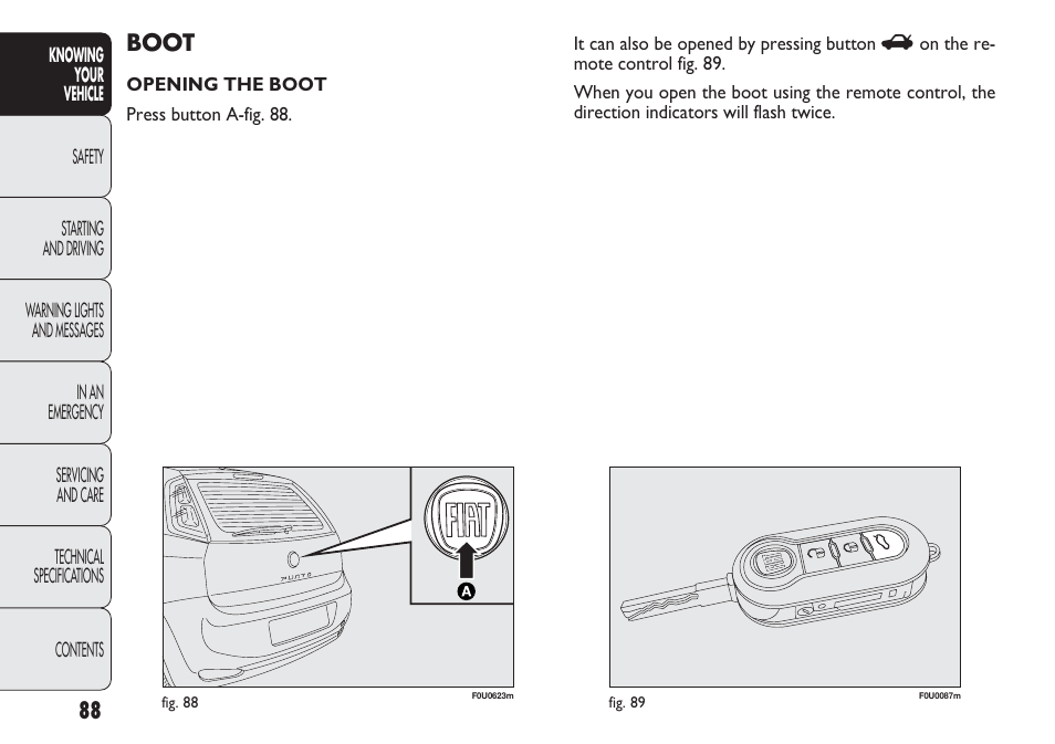 Boot | FIAT Punto 2012 User Manual | Page 90 / 271