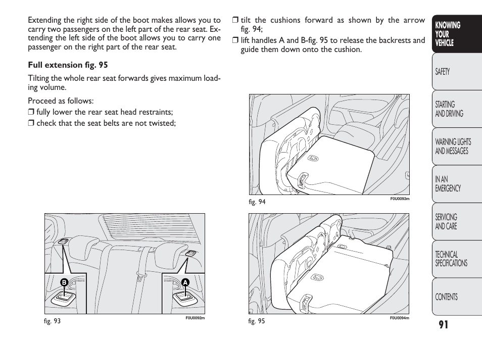 FIAT Punto 2012 User Manual | Page 93 / 271