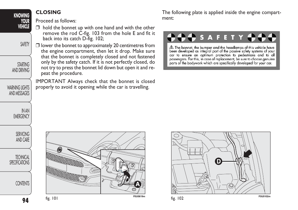 FIAT Punto 2012 User Manual | Page 96 / 271