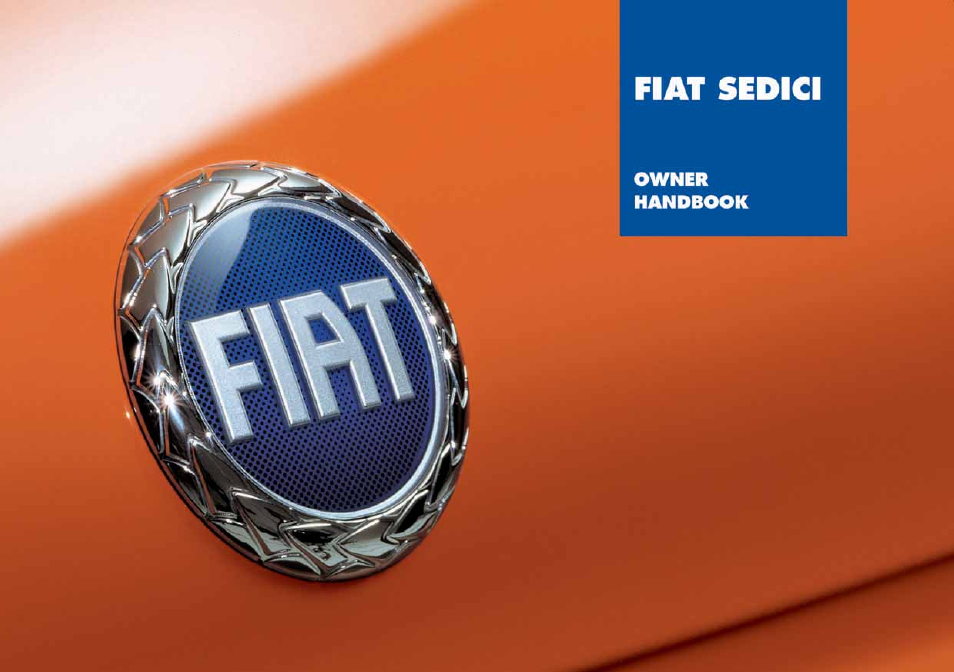 FIAT Sedici User Manual | 266 pages