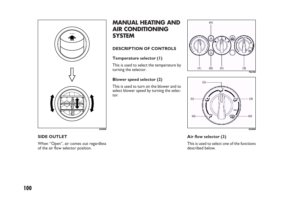 100 manual heating and air conditioning system | FIAT Sedici User Manual | Page 101 / 266