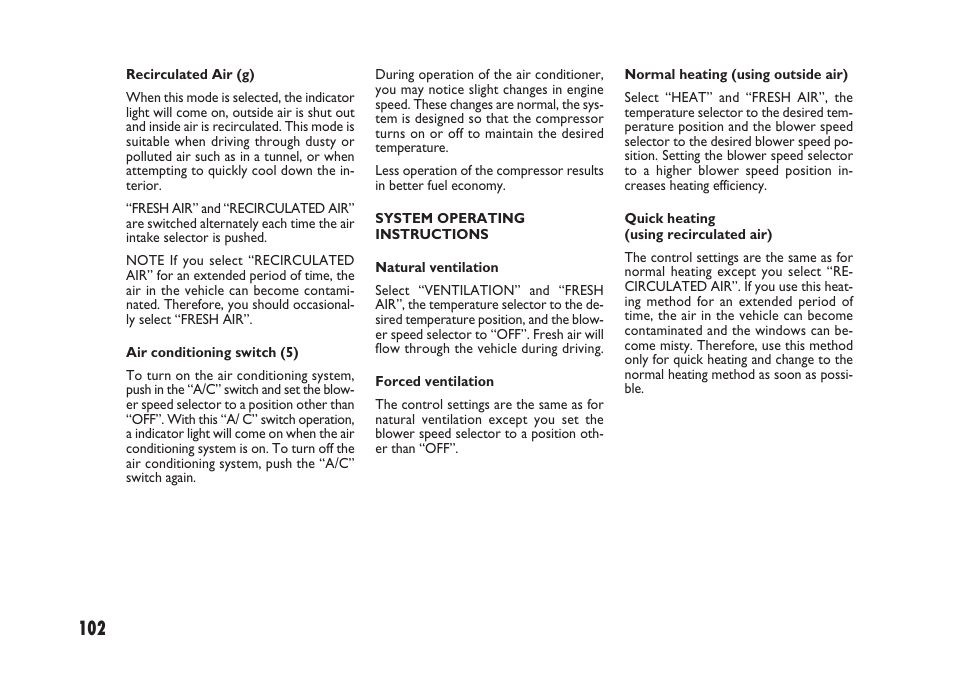 FIAT Sedici User Manual | Page 103 / 266