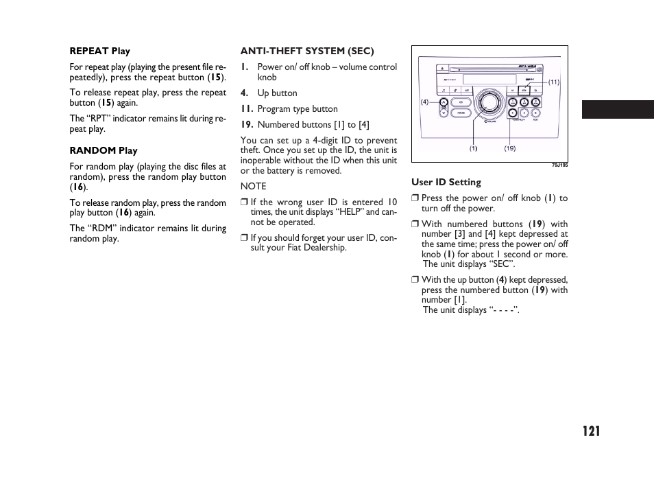 FIAT Sedici User Manual | Page 122 / 266