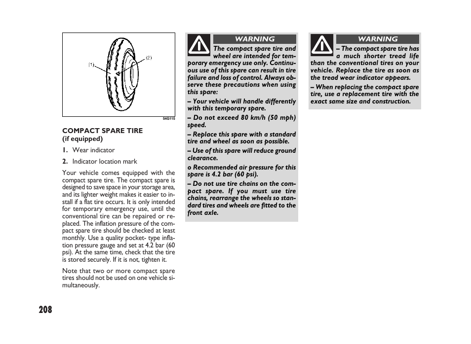 FIAT Sedici User Manual | Page 209 / 266