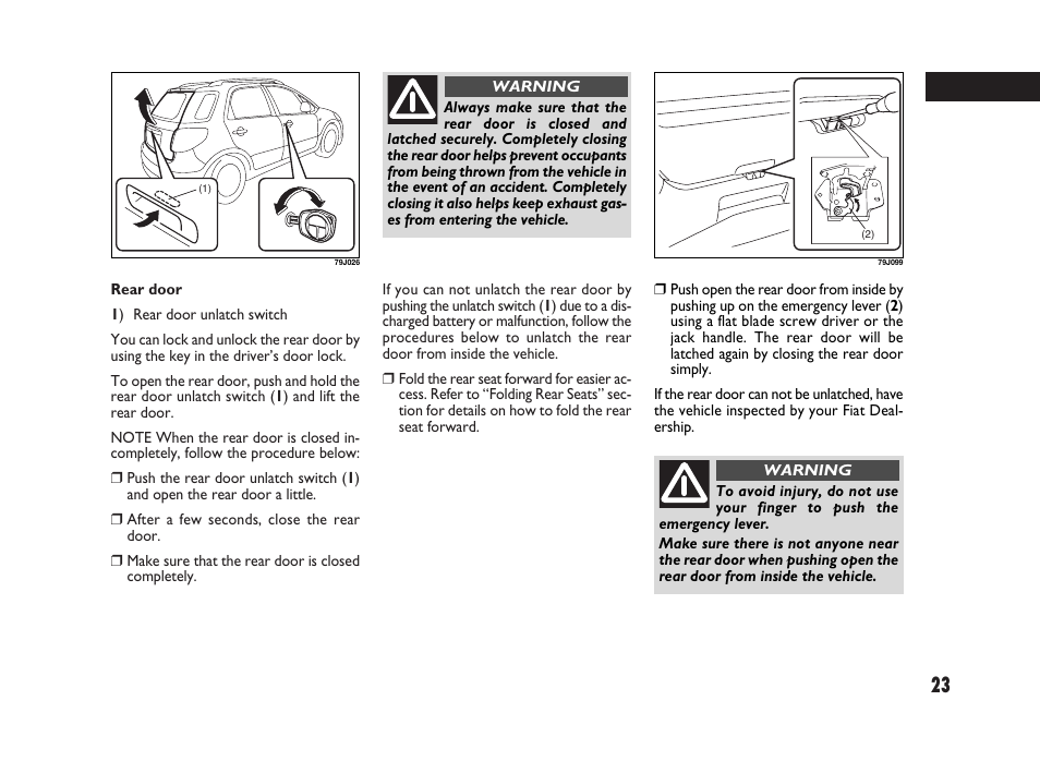 FIAT Sedici User Manual | Page 24 / 266