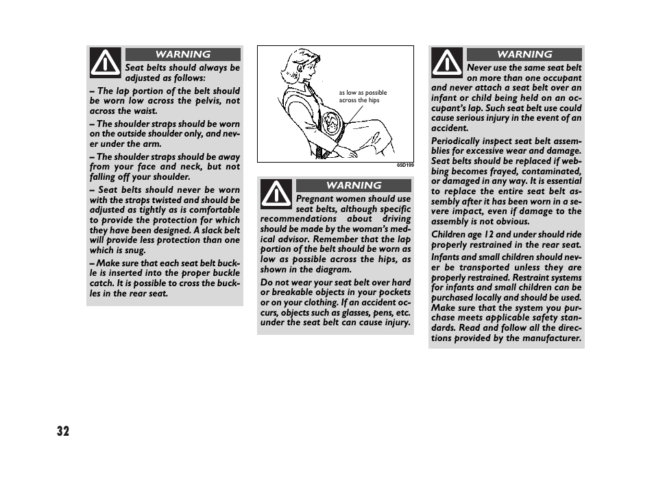 FIAT Sedici User Manual | Page 33 / 266