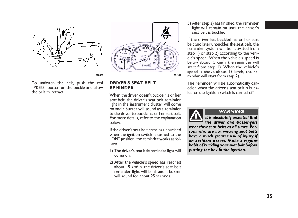 FIAT Sedici User Manual | Page 36 / 266