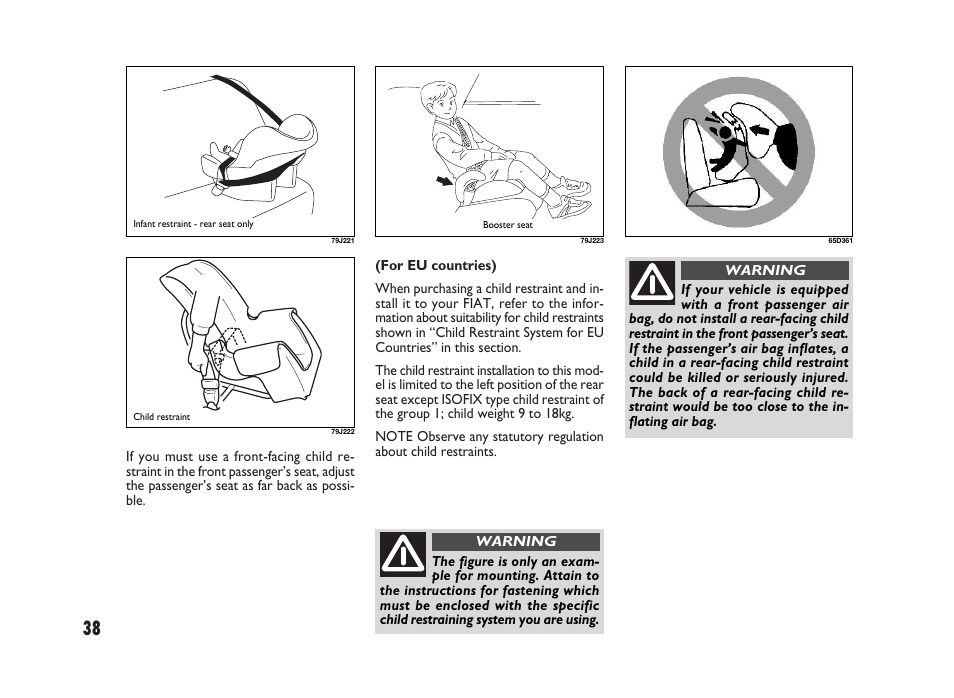 FIAT Sedici User Manual | Page 39 / 266