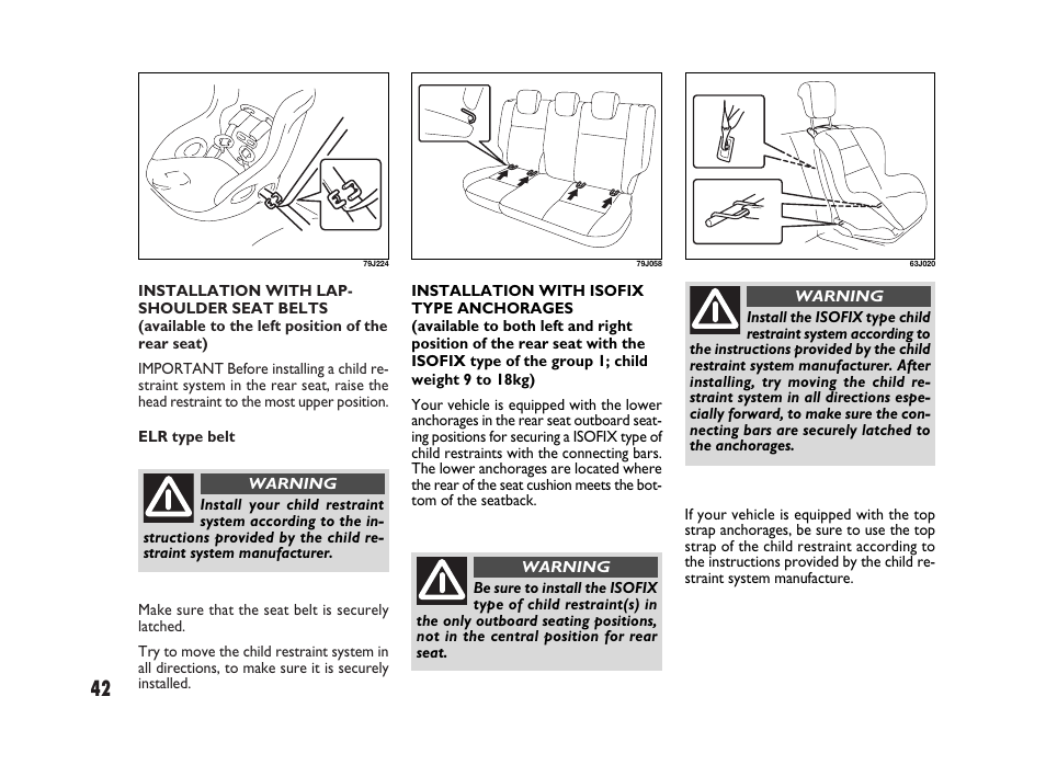 FIAT Sedici User Manual | Page 43 / 266