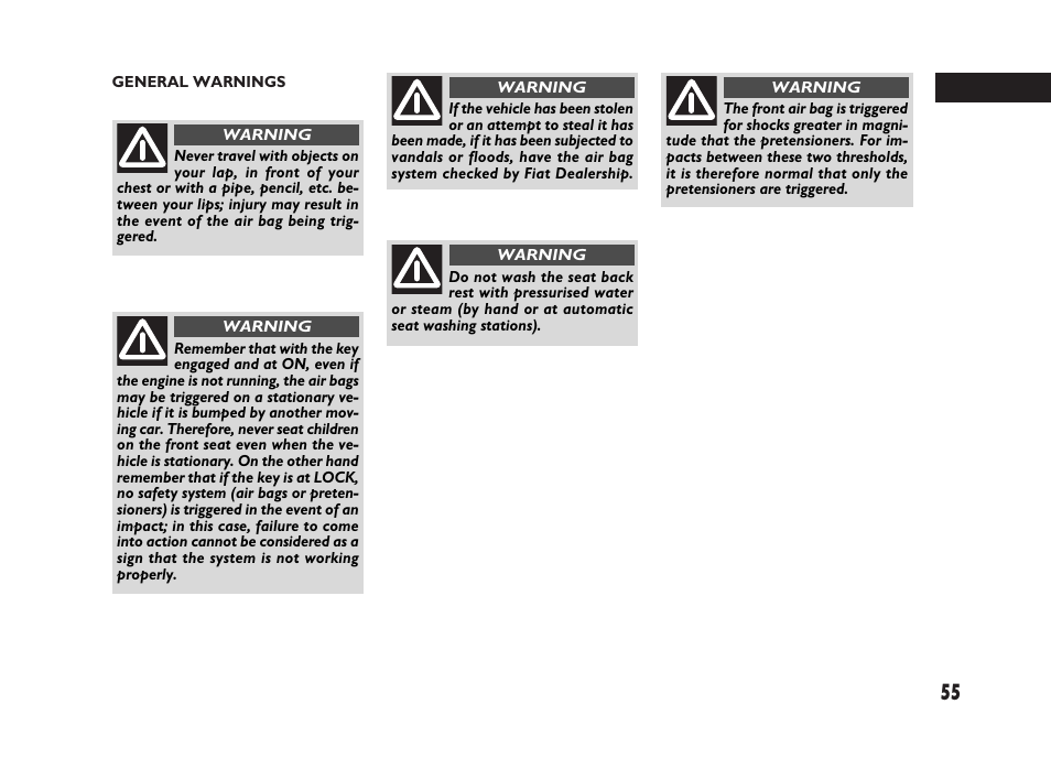 FIAT Sedici User Manual | Page 56 / 266