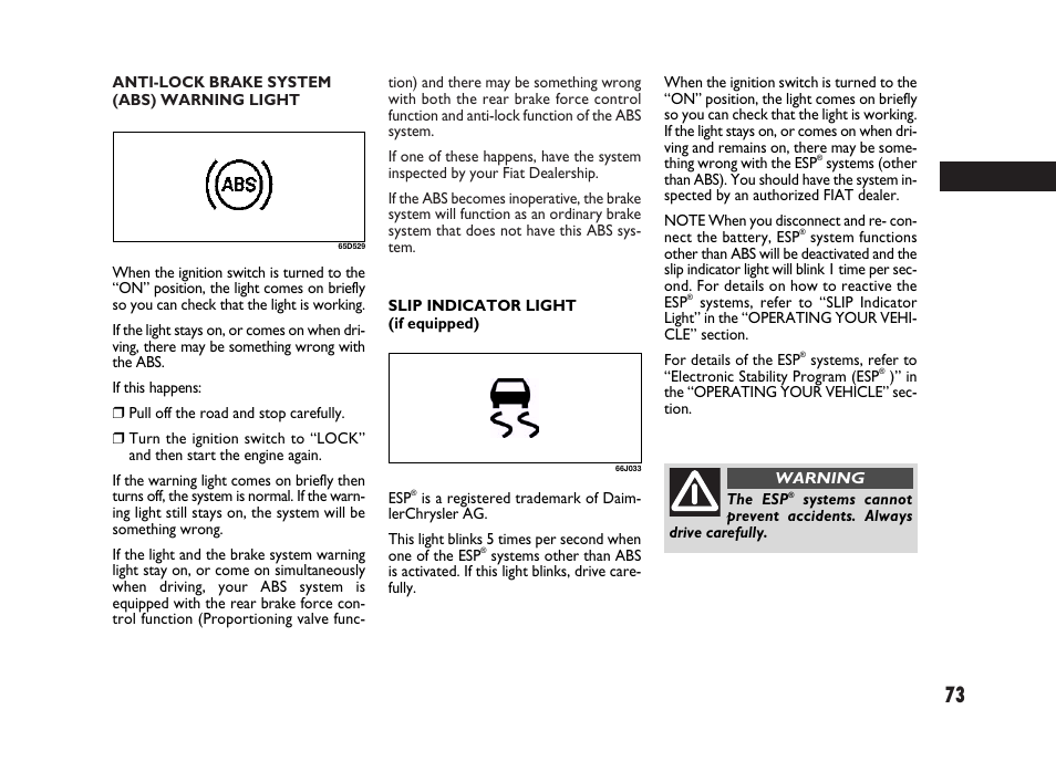 FIAT Sedici User Manual | Page 74 / 266