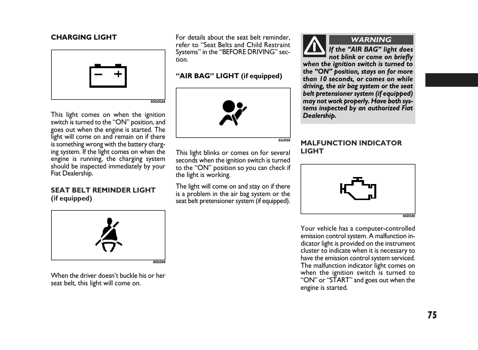 FIAT Sedici User Manual | Page 76 / 266