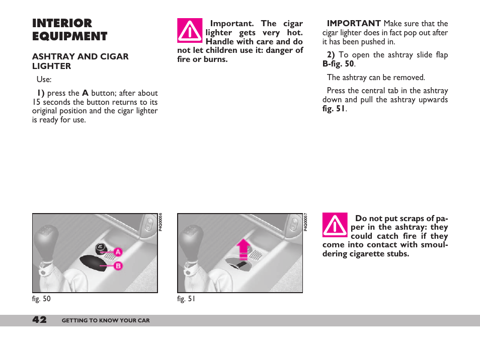 Interior equipment | FIAT 600 User Manual | Page 43 / 154