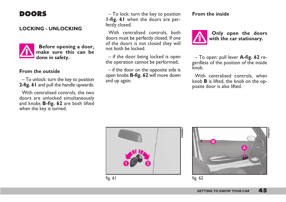 Doors | FIAT 600 User Manual | Page 46 / 154