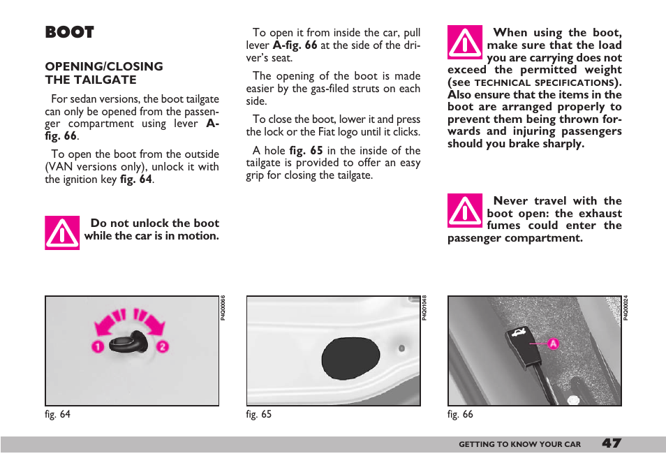 Boot | FIAT 600 User Manual | Page 48 / 154