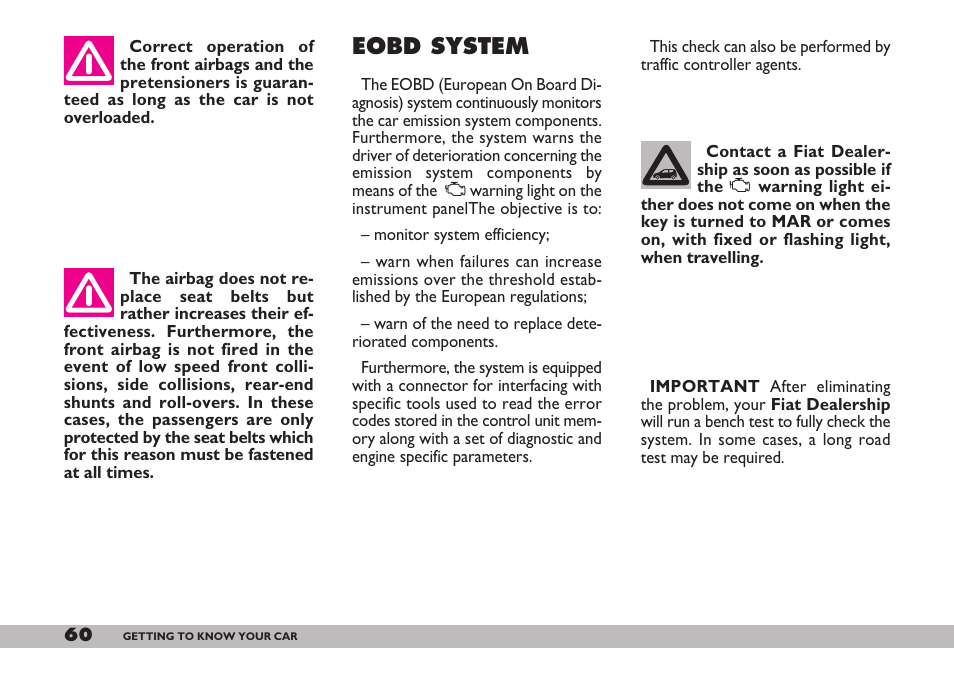 Eobd system | FIAT 600 User Manual | Page 61 / 154