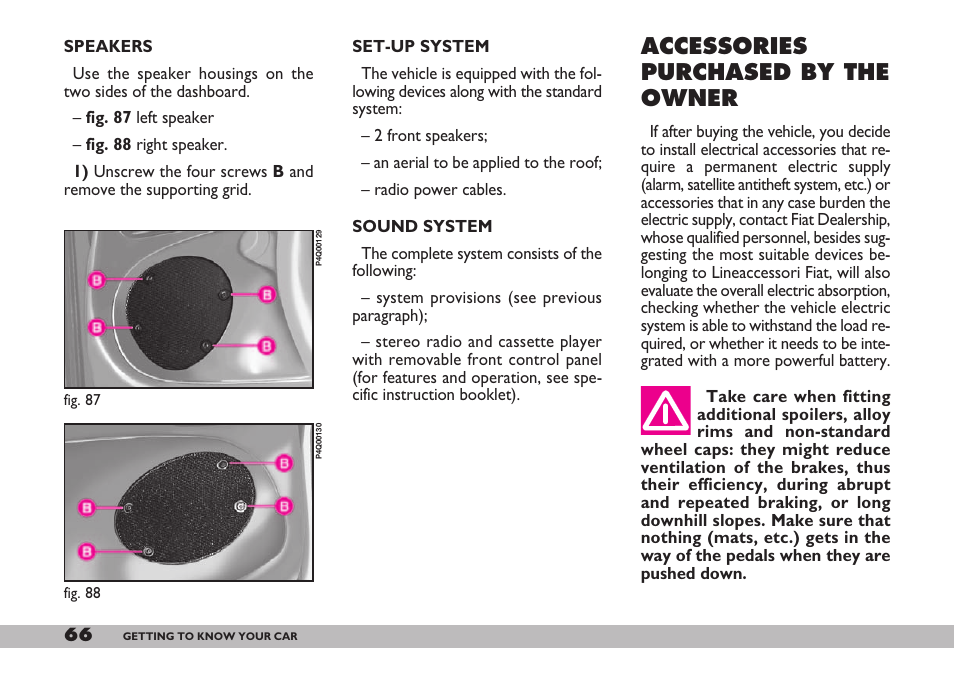 Accessories purchased by the owner | FIAT 600 User Manual | Page 67 / 154