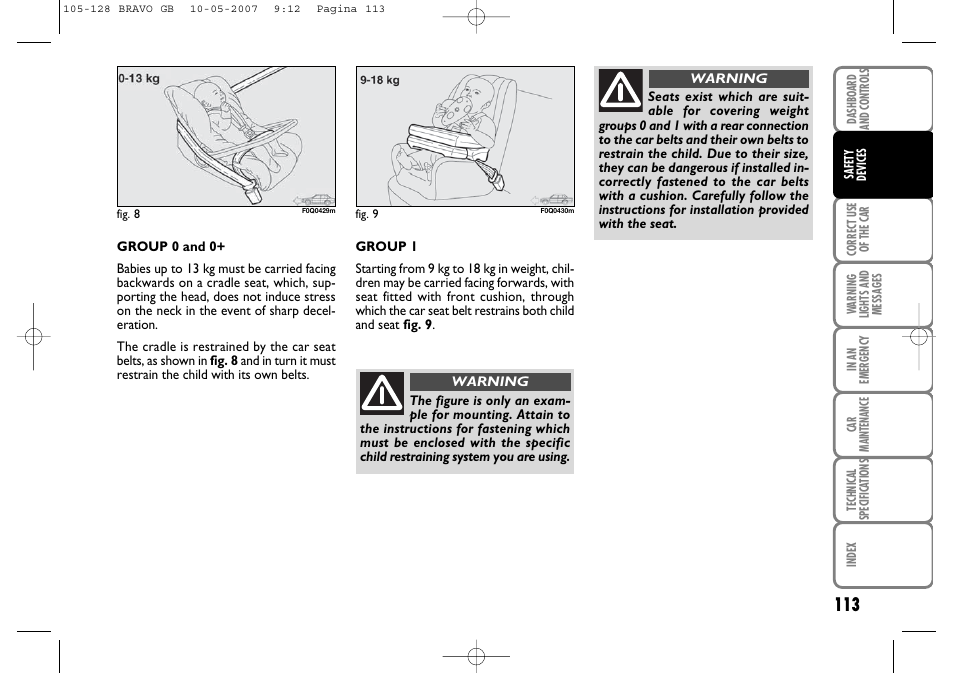 FIAT Bravo User Manual | Page 114 / 246