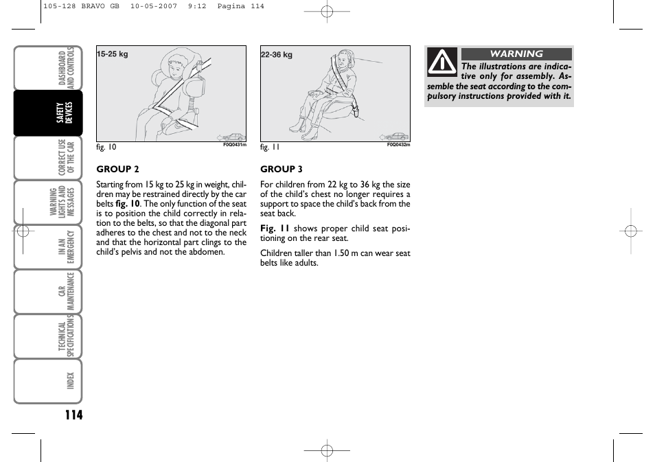 FIAT Bravo User Manual | Page 115 / 246