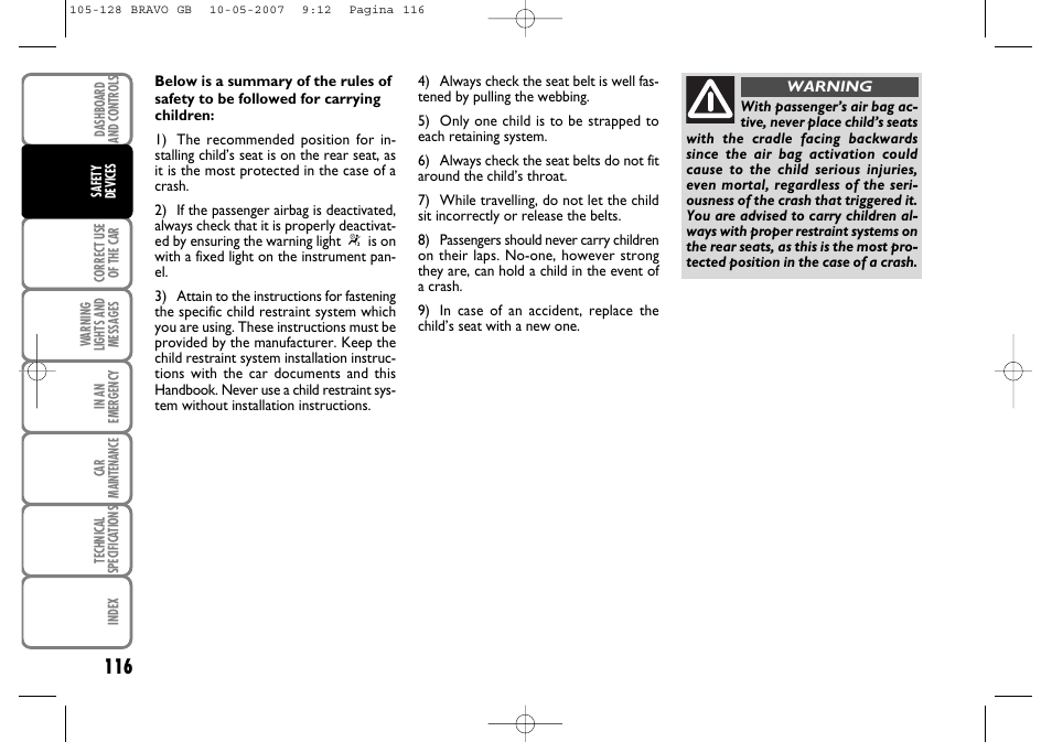 FIAT Bravo User Manual | Page 117 / 246