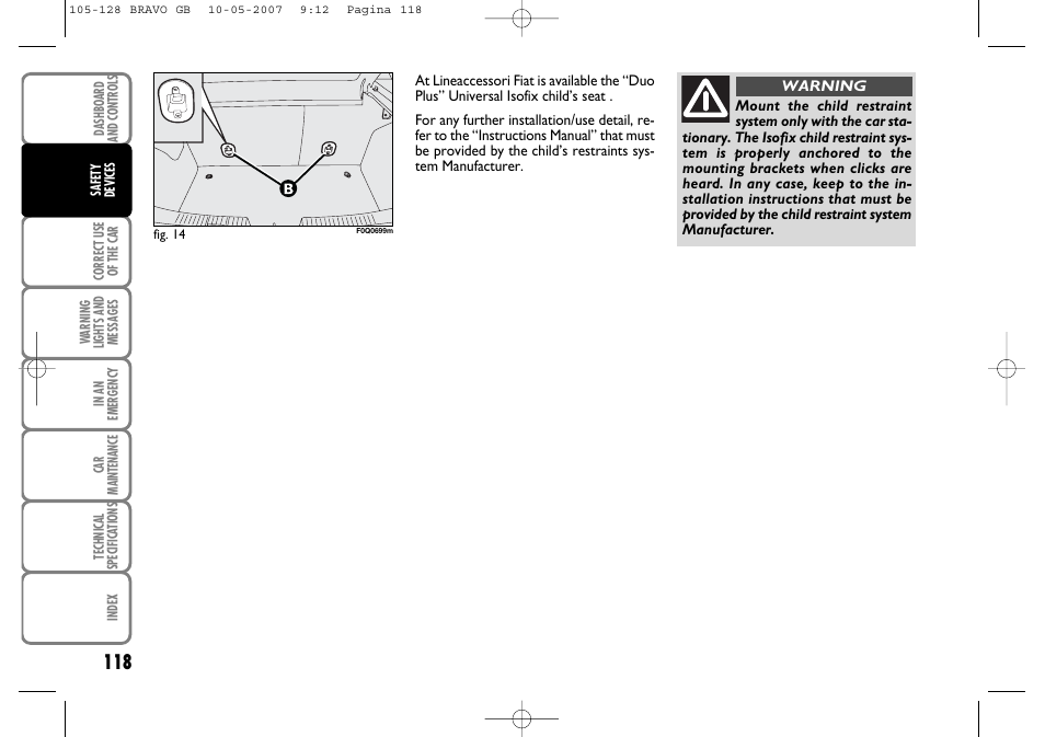 FIAT Bravo User Manual | Page 119 / 246