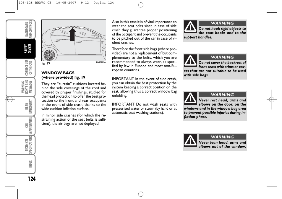 FIAT Bravo User Manual | Page 125 / 246