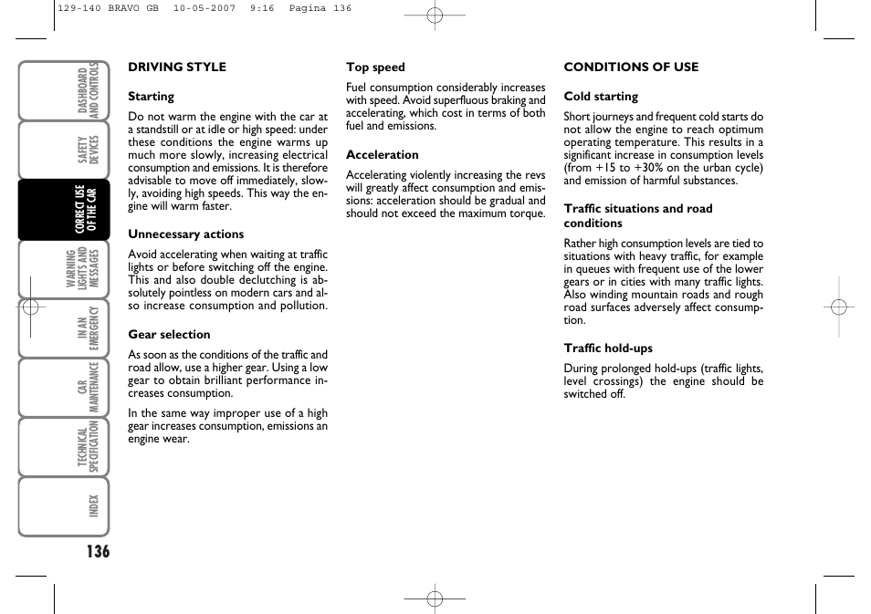 FIAT Bravo User Manual | Page 137 / 246