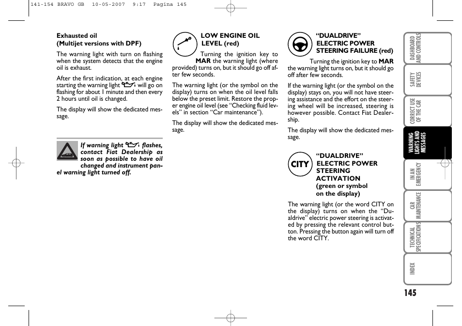 FIAT Bravo User Manual | Page 146 / 246