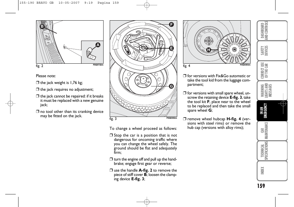 FIAT Bravo User Manual | Page 160 / 246