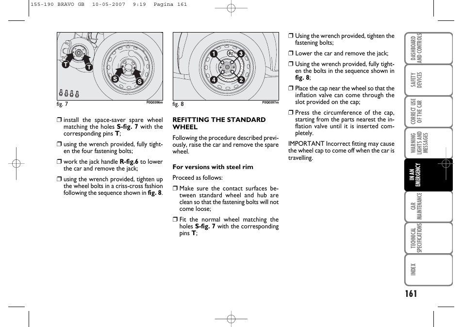 FIAT Bravo User Manual | Page 162 / 246