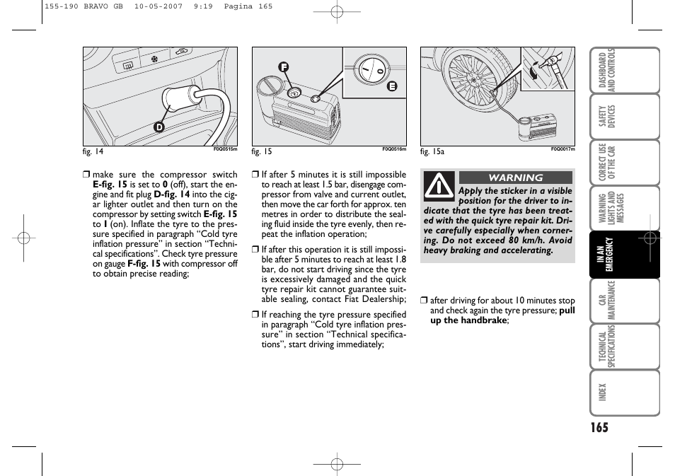 FIAT Bravo User Manual | Page 166 / 246