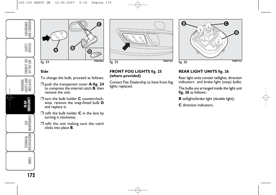 FIAT Bravo User Manual | Page 173 / 246