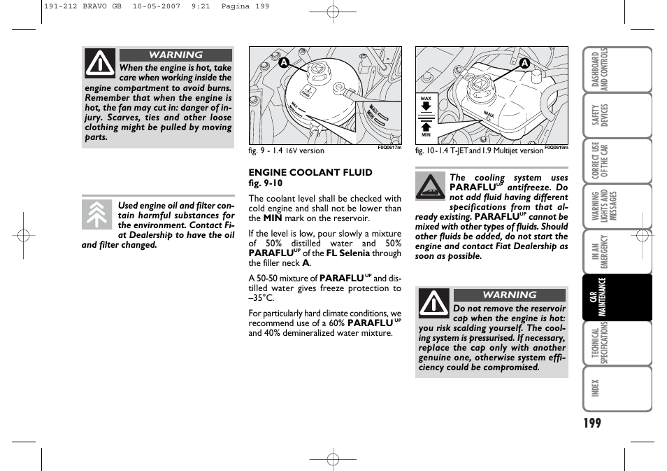 FIAT Bravo User Manual | Page 200 / 246