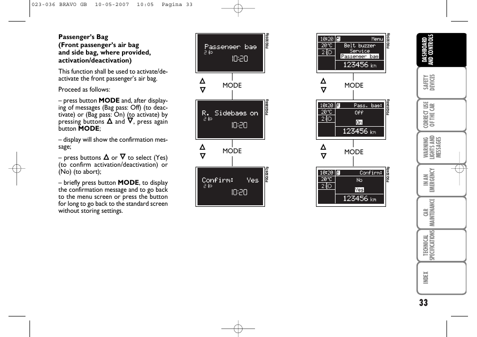 FIAT Bravo User Manual | Page 34 / 246