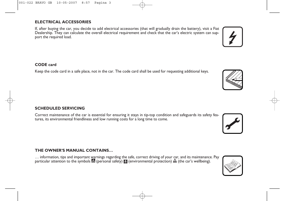 FIAT Bravo User Manual | Page 4 / 246