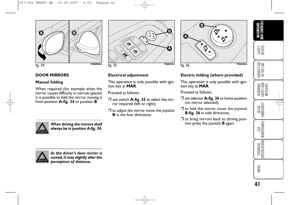 FIAT Bravo User Manual | Page 42 / 246