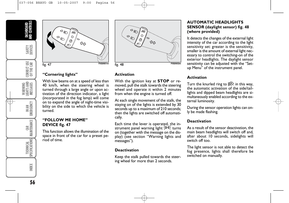 FIAT Bravo User Manual | Page 57 / 246