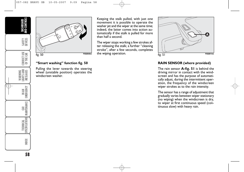 FIAT Bravo User Manual | Page 59 / 246