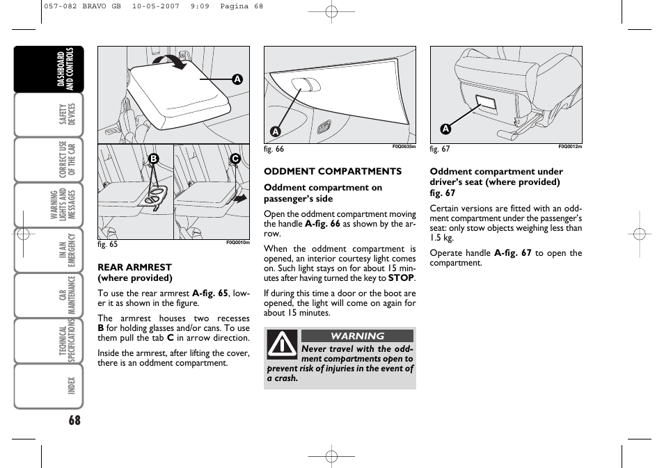 FIAT Bravo User Manual | Page 69 / 246